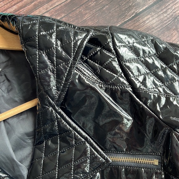 MESHKI | London Latex Cropped Biker Jacket and Pants - Picture 11 of 13